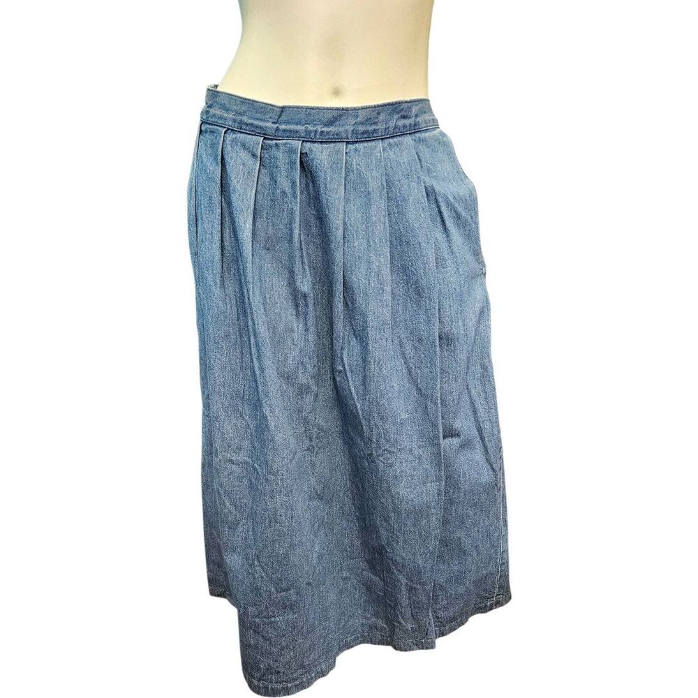 L.L. Bean Jean Skirt Womens Size 14 Long Denim Cotton Maxi